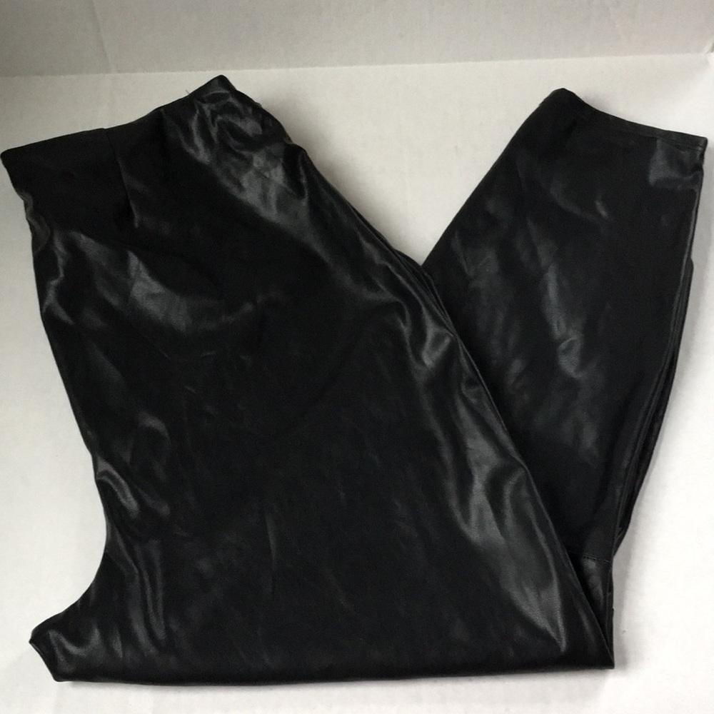 Fabletics Faux Leather Side Zip Skinny Pants Sz 2X